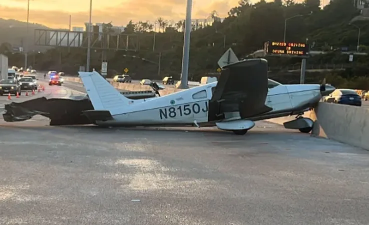 Plane-Makes-Emergency-Landing-on-Highway;-FAA-and-CHP-Investigate