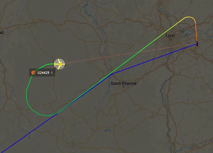 easyJet Uçağı A320, 7700 Koduyla Lyon’a Geri Döndü
