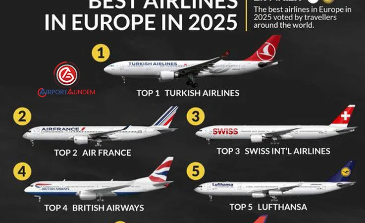 2025’in Dünyanın En İyi Havayolları Açıklandı: Türk Hava Yolları Avrupa ve Güney Avrupa’da Zirvede
