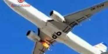 Almanya’da Kalkış Sonrası Uçak Motoru Patladı, Yolcular Panik Yaşadı