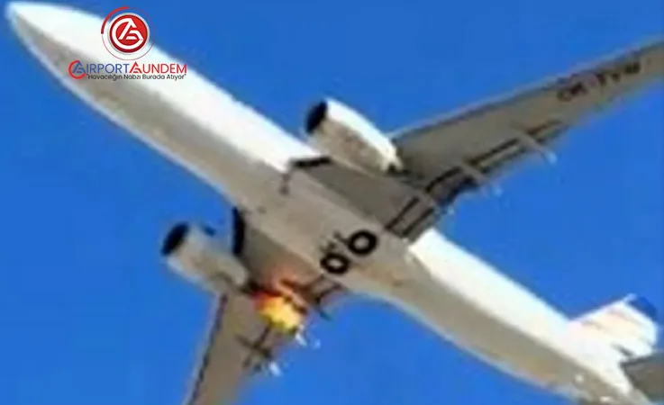 Almanya’da Kalkış Sonrası Uçak Motoru Patladı, Yolcular Panik Yaşadı