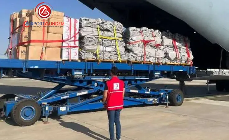 Askeri Uçakla Afganistan’a Kızılay Yardımı Sevk Edildi