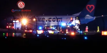Mavi Gök Uçağı Yaklaşık 200 Yolcu Facianın Eşiğinden Döndü: Uçak Pist Lambalarına Çarptı