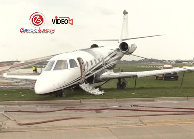 Pistten Çıkan Jet Güvenlik Çitine Çarptı, Havalimanı Geçici Olarak Kapandı