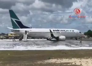WestJet-737-800’ün-Sağ-Ana-İniş-Takımı-Çöktü,-Pist-Geçici-Olarak-Kapatıldı