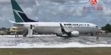 WestJet 737-800’ün Sağ Ana İniş Takımı Çöktü, Pist Geçici Olarak Kapatıldı