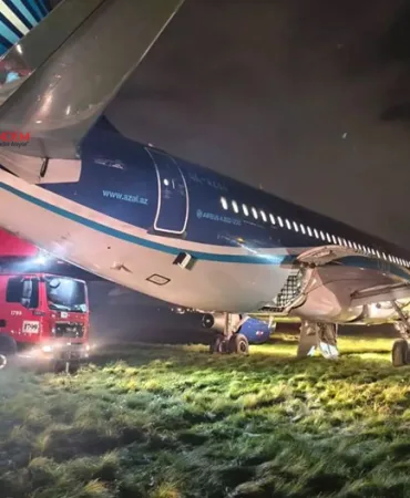 AZAL Airbus A320 İnişte Pistten Çıktı