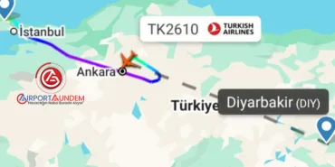 Acil İniş: THY İstanbul–Diyarbakır Seferi Ankara’ya Yönlendirildi