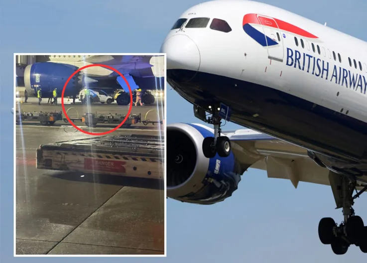 Heathrow’da Dreamliner Krizi: Yer Aracı British Airways Uçağına Çarptı