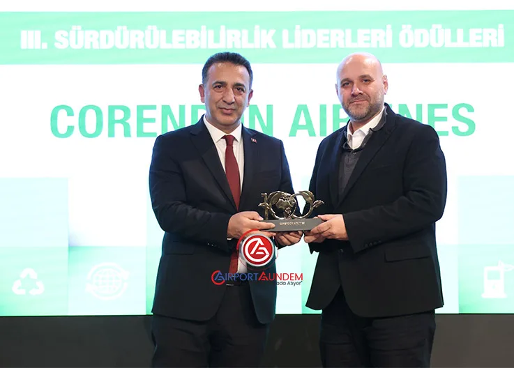 Corendon Airlines, 2025 Sürdürülebilirlik Liderleri Ödülü’nü Aldı