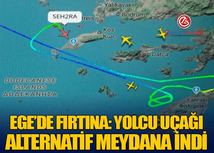 Ege’de Fırtına: Yolcu Uçağı Alternatif Meydana İndi