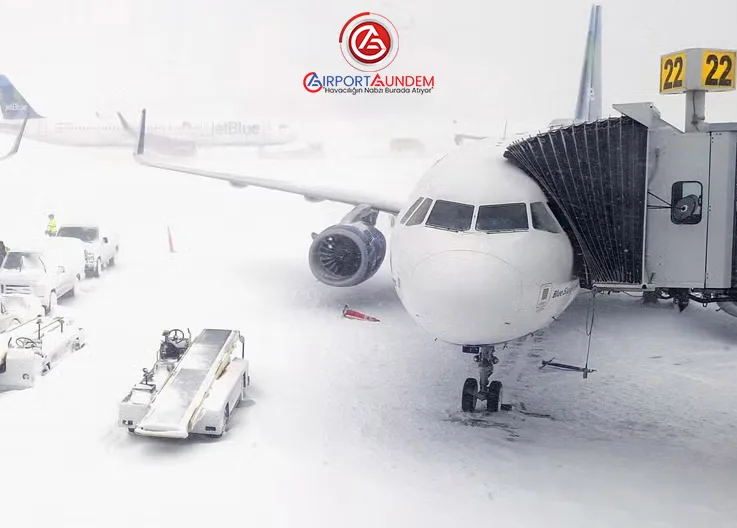 Şiddetli kar ABD’de tatil dönüşünü felç etti! Binlerce yolcu havalimanlarında mahsur kaldı!
