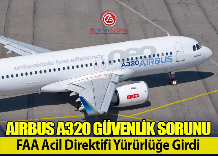 Airbus A320 Güvenlik Sorunu: FAA Acil Direktifi Yürürlüğe Girdi