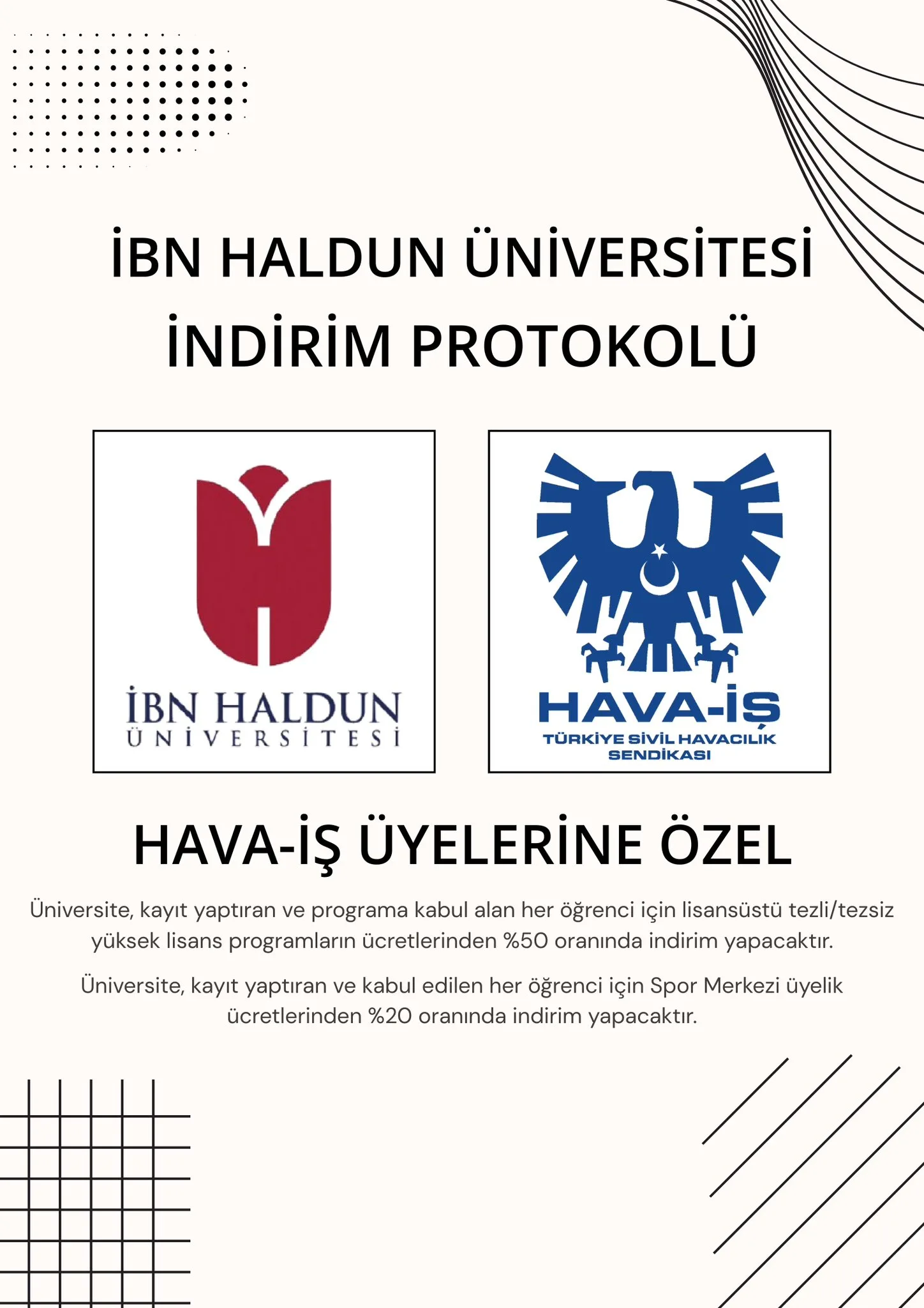 Hava-İş Sendikası’ndan Üyelere Yüksek Lisans İndirimi Anlaşması