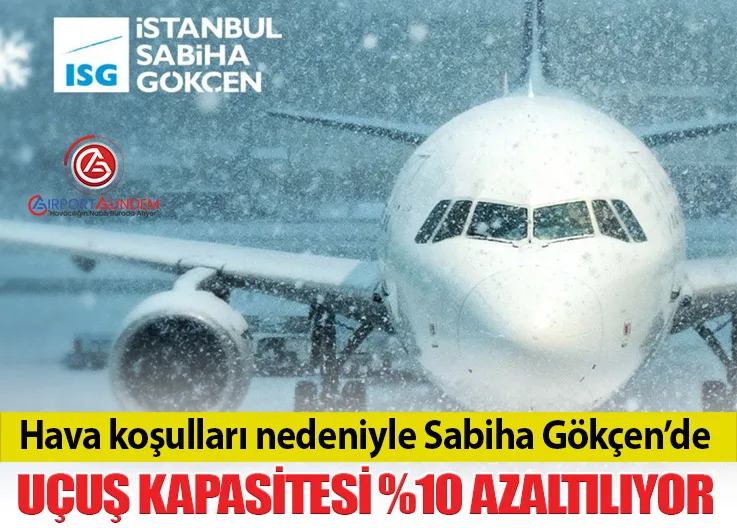 Hava koşulları nedeniyle Sabiha Gökçen’de Uçuş Kapasitesi %10 Azaltılıyor