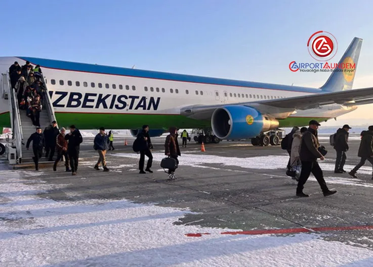 Özbekistan Havayolları Boeing 767 Krasnoyarsk’a Acil İniş Yaptı