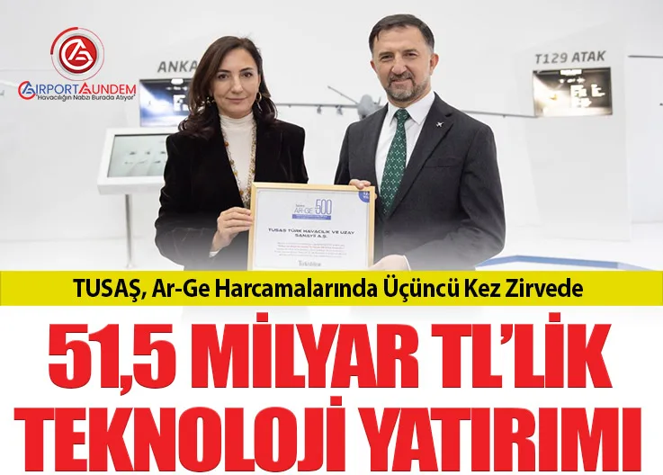 TUSAŞ, Ar-Ge Harcamalarında Üçüncü Kez Zirvede: 51,5 Milyar TL’lik Teknoloji Yatırımı