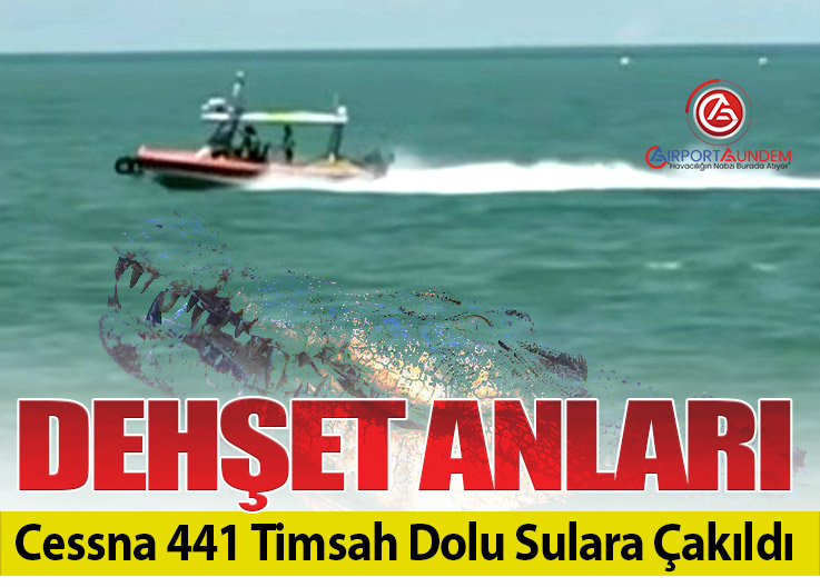 Batı Avustralya’da Cessna 441 Timsah Dolu Körfeze Düştü