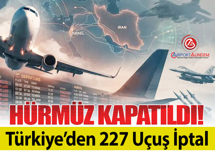 İran Hürmüz Boğazı ve Hava Sahasını Kapattı: Türkiye’den 227 Uçuş İptal