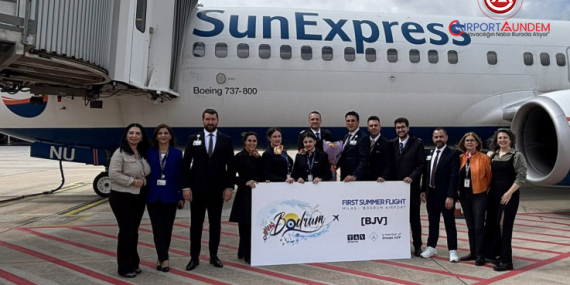 SunExpress Milas-Bodrum Havalimanı’nda Yaz Sezonu Frankfurt Uçuşuyla Açıldı
