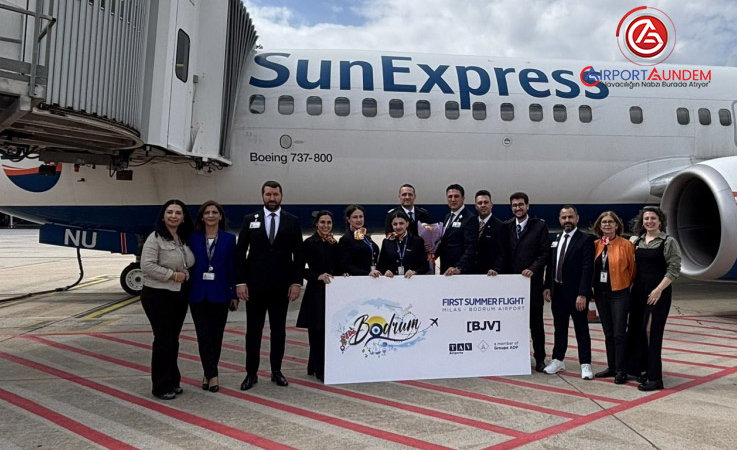 SunExpress Milas-Bodrum Havalimanı’nda Yaz Sezonu Frankfurt Uçuşuyla Açıldı