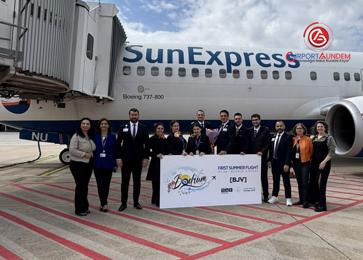 SunExpress Milas-Bodrum Havalimanı’nda Yaz Sezonu Frankfurt Uçuşuyla Açıldı
