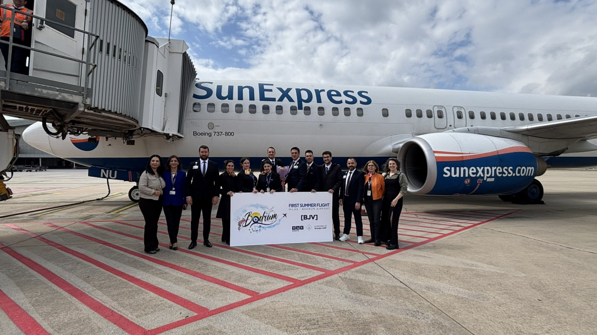 SunExpress Milas-Bodrum Havalimanı’nda Yaz Sezonu Frankfurt Uçuşuyla Açıldı