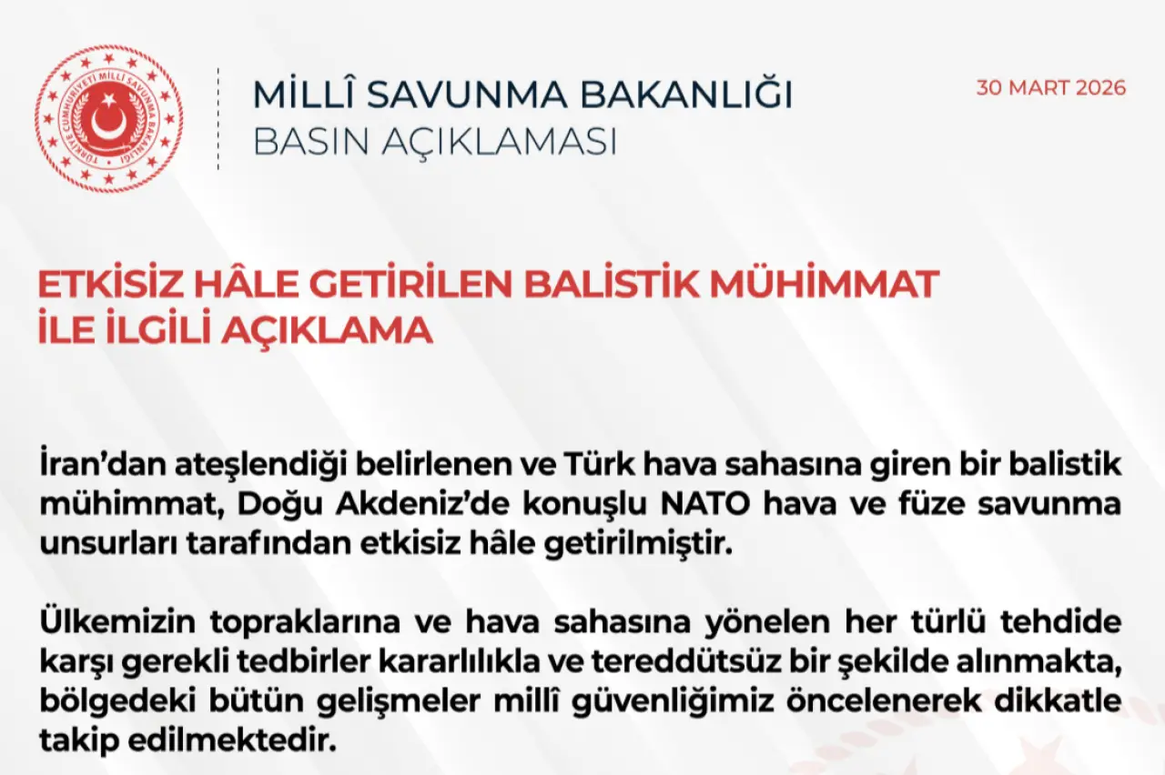 İran’dan Ateşlenen Balistik Mühimmat NATO Tarafından İmha Edildi