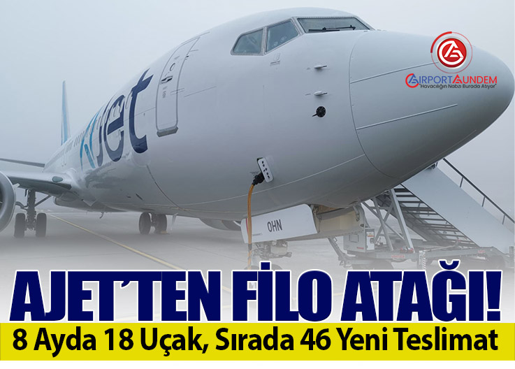 AJet filosuna yeni Boeing 737-8 MAX uçağı kattı