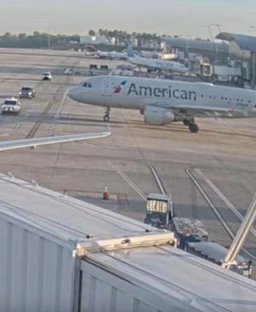 American Airlines uçağı apron’da yer aracına çarpmaktan son anda kurtuldu