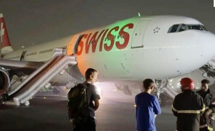 Delhi’de Kalkışta Alev Alan SWISS Uçağı