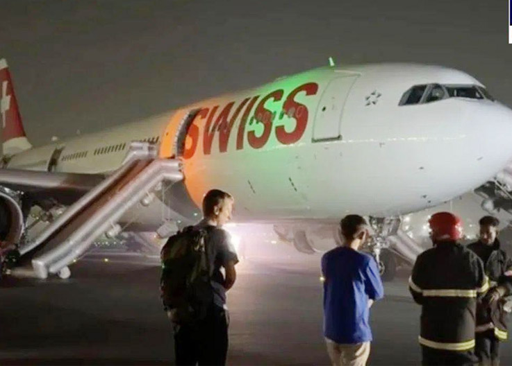 Delhi’de Kalkışta Alev Alan SWISS Uçağı