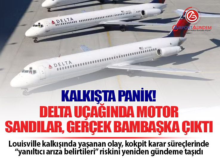 Delta Uçağı Kalkışta Motor Sanıldı, Lastik Patladı