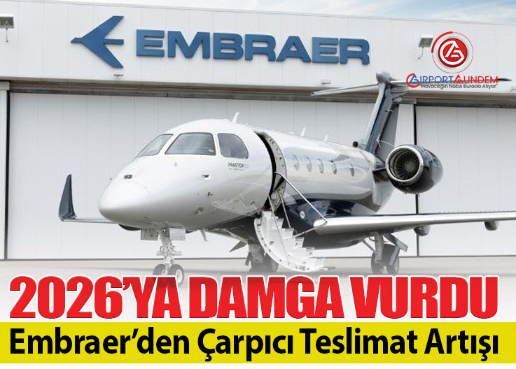 Embraer, 2026 ilk çeyrekte 44 uçak teslim etti