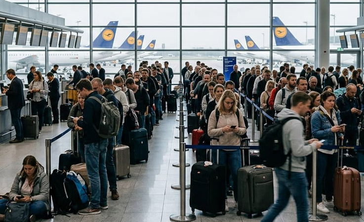 Lufthansa Grevi Avrupa Uçuşlarını Felç Etti: 90 Bin Yolcu Etkilendi