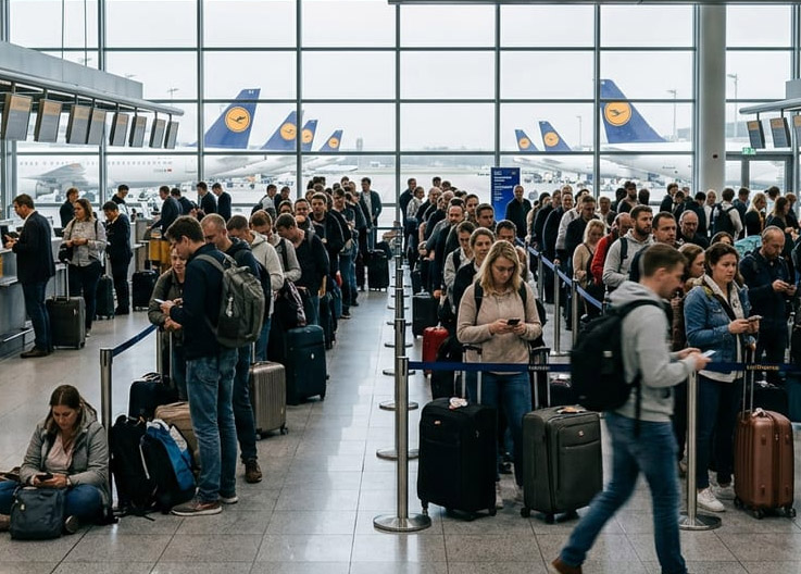 Lufthansa Grevi Avrupa Uçuşlarını Felç Etti: 90 Bin Yolcu Etkilendi