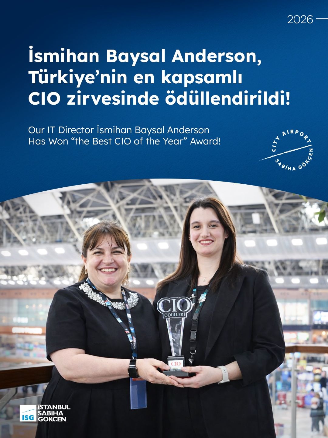 İSG CIO’su İsmihan Baysal Anderson Yılın En İyi CIO’su Seçildi
