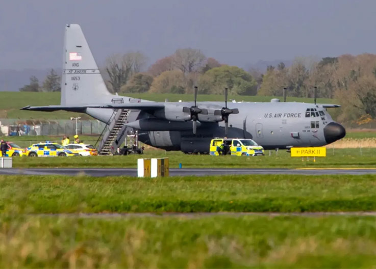 Shannon Havalimanı’nda C-130 Uçağa Baltalı Saldırı 1 Havacılık Haberleri C-130 Shannon Havalimanı’nda C-130 Uçağa Baltalı Saldırı