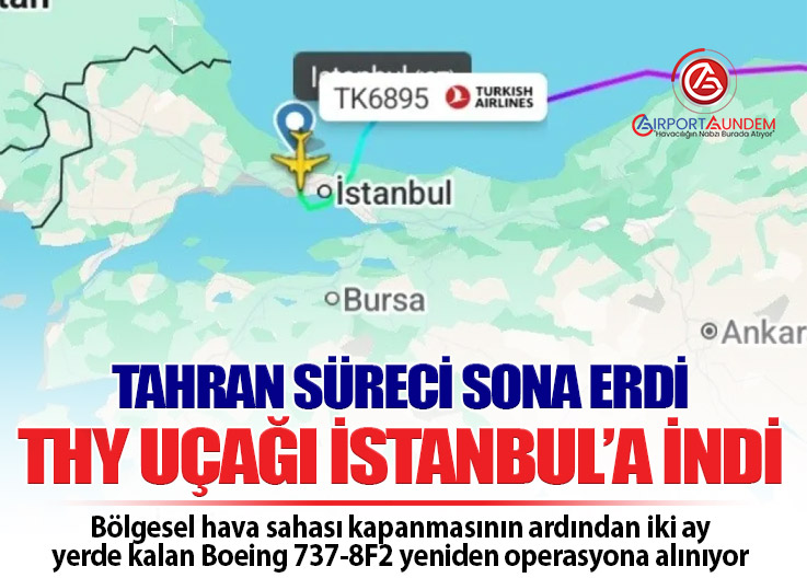 Tahran’da Bekleyen THY Uçağı Türkiye’ye Getirildi