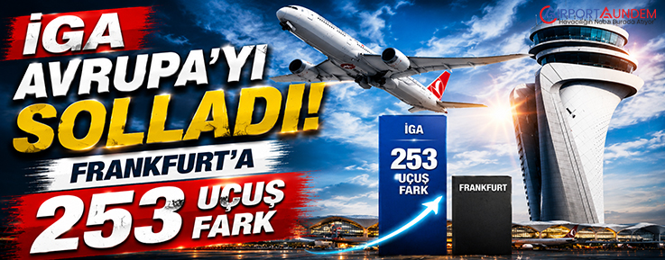 İGA Avrupa’yı Solladı: Frankfurt’a 253 Uçuş Fark