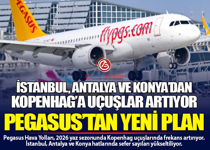 Pegasus Avrupa Ağını Genişletiyor: Kopenhag Merkezli Yeni Uçuş Planı