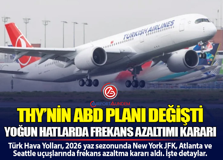 Türk Hava Yolları ABD hattında frekans düşürme kararı aldı