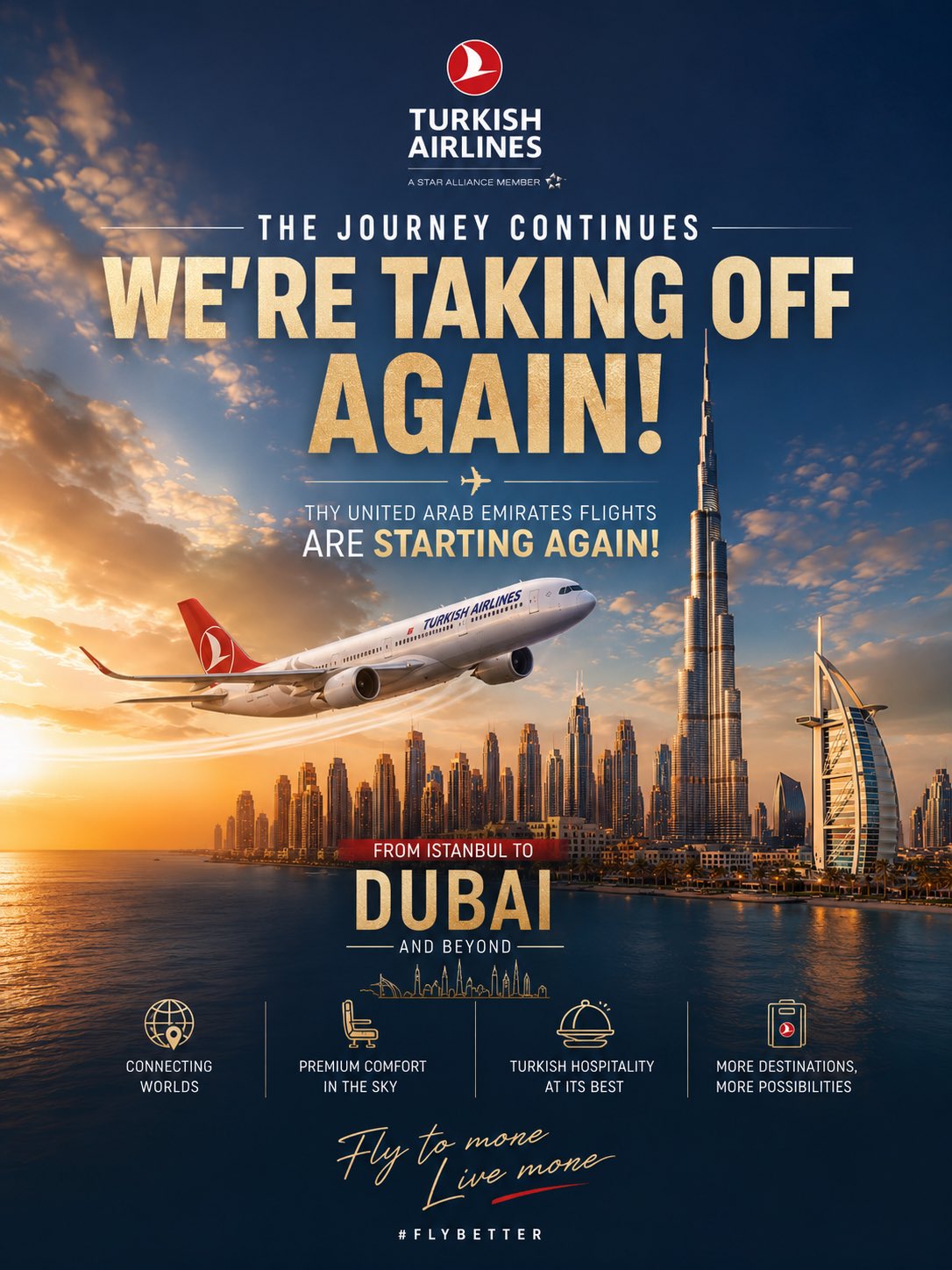 THY İstanbul–Dubai Uçuşlarını Yeniden Başlatıyor!