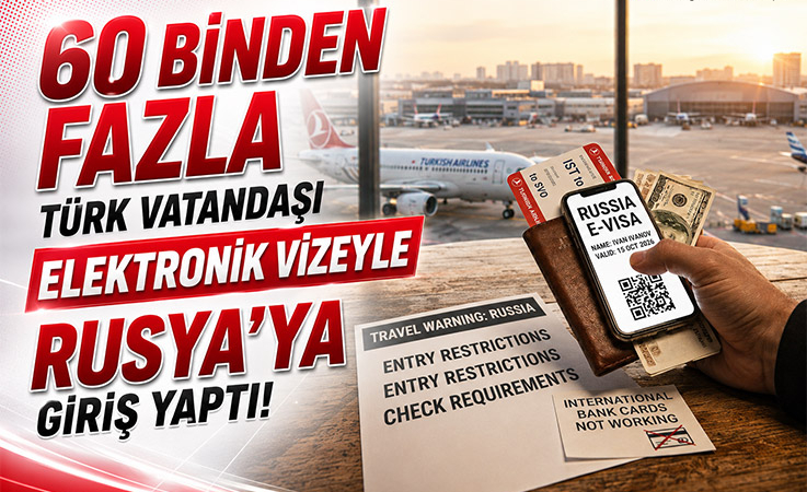 60 Bin Türk Elektronik Vizeyle Rusya’ya Gitti