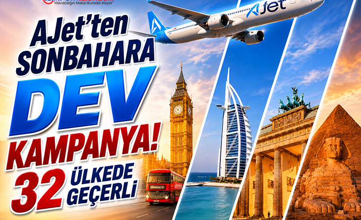 AJet 32 Ülkede İndirimli Bilet Satışına Başladı