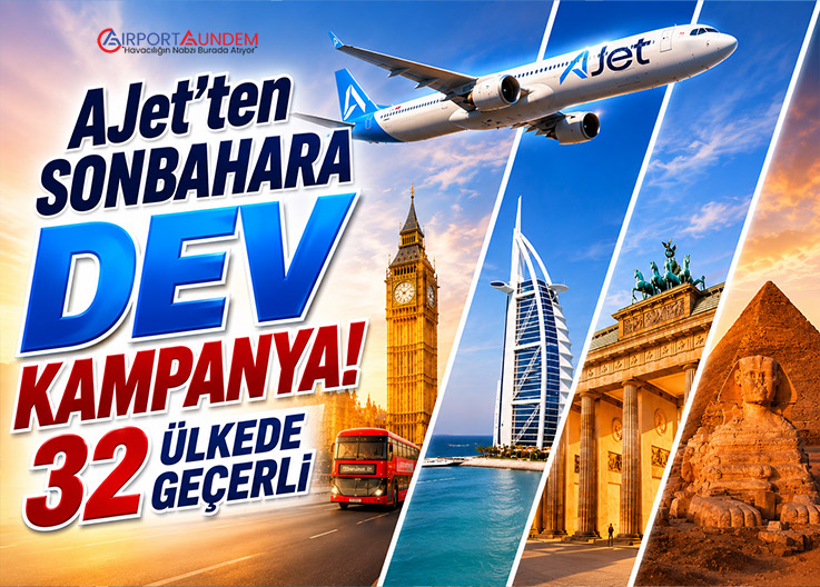 AJet 32 Ülkede İndirimli Bilet Satışına Başladı