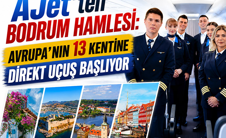 AJet Bodrum’dan 17 Direkt Sefer Başlatıyor