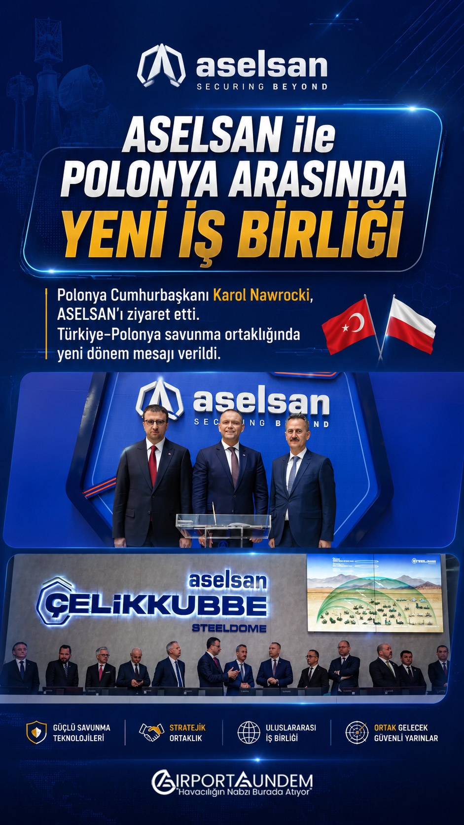 ASELSAN ile Polonya Arasında Yeni İş Birliği 1 Savunma Sanayii Haberleri ASELSAN Polonya Cumhurbaşkanı Karol Nawrocki, ASELSAN'ı ziyaret ederek Türkiye-Polonya savunma sanayii iş birliğinin güçlendirilmesine yönelik önemli mesajlar verdi.