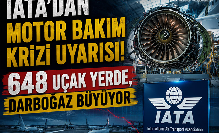 IATA’dan Motor Bakım Krizi Uyarısı! 648 Uçak Yerde, Darboğaz Büyüyor