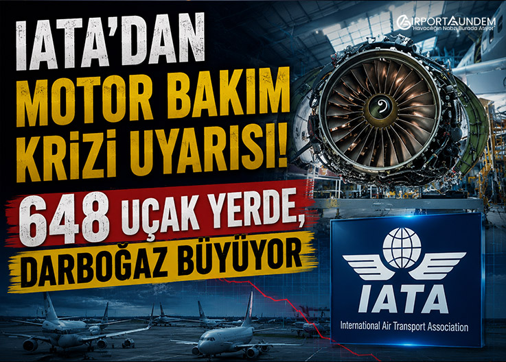 IATA'dan Motor Bakım Krizi Uyarısı! 648 Uçak Yerde, Darboğaz Büyüyor
